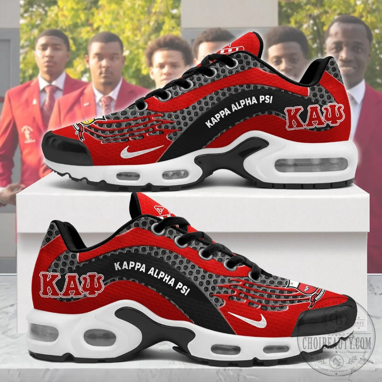 Kappa Alpha Psi Fraternity Incorporated Red Black Athletic Shoes