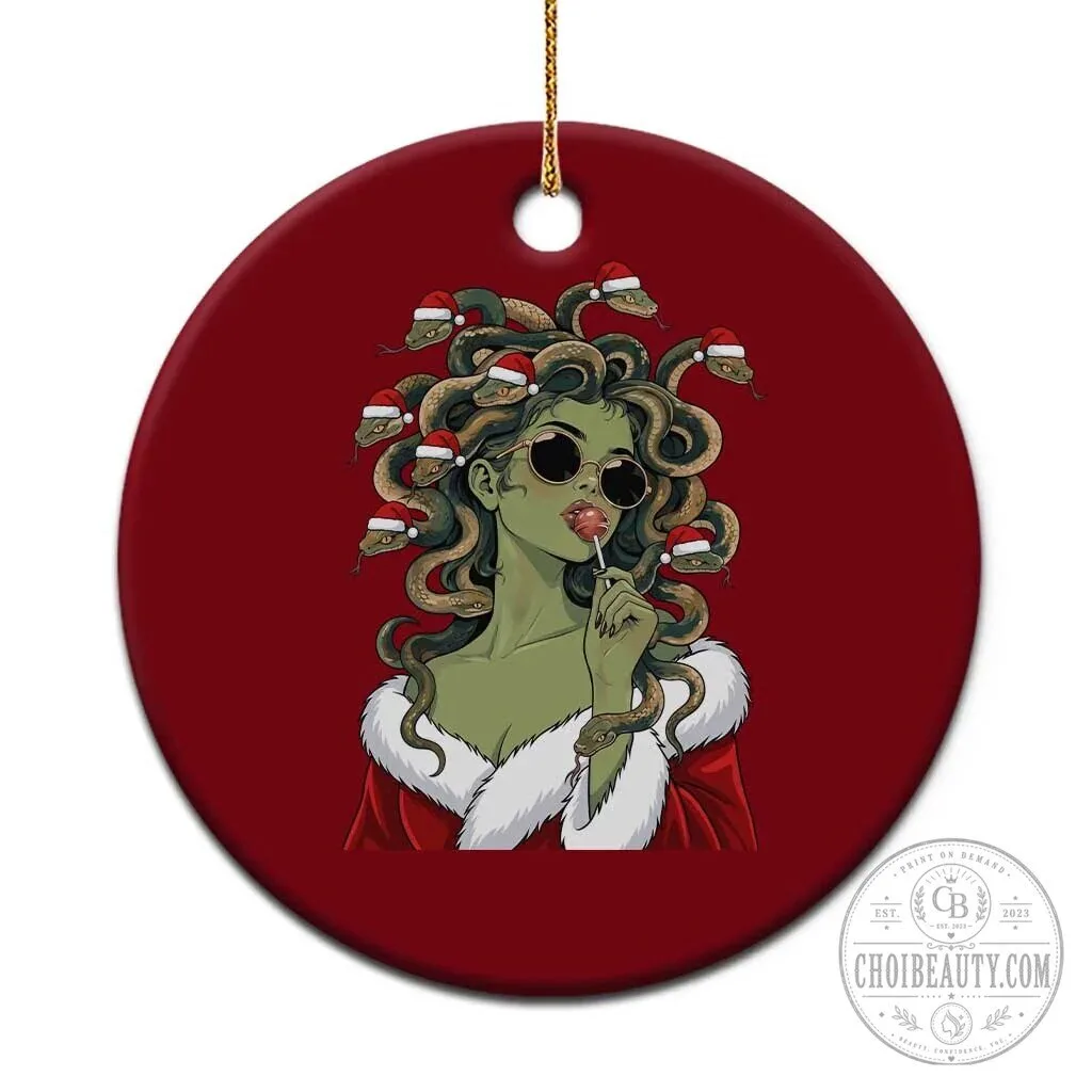 Christmas Medusa Lollipop Greek Mythology Holiday Gift Ceramic Ornament 5 Christmas Medusa Lollipop Greek Mythology Holiday Gift Ceramic Ornament