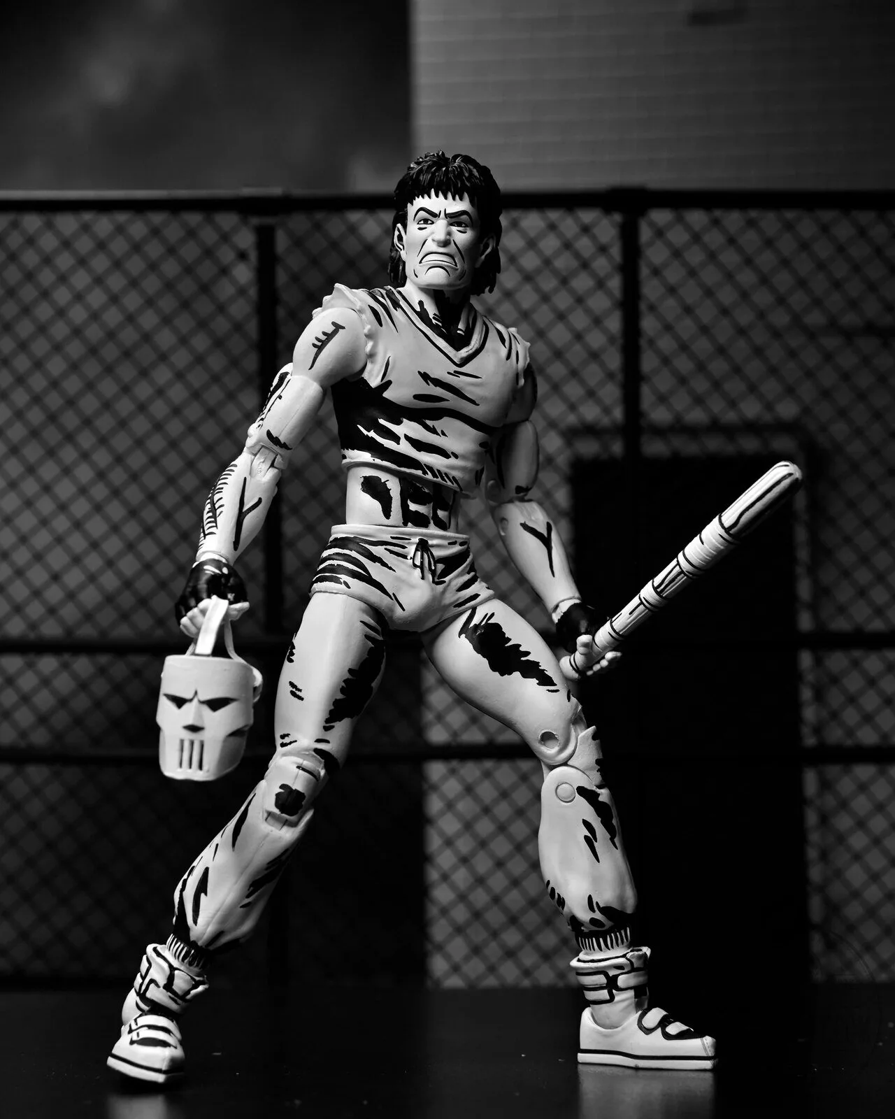 Teenage Mutant Ninja Turtles Casey Jones Black and White Action Figure Collectible 17 Teenage Mutant Ninja Turtles Casey Jones Black and White Action Figure Collectible