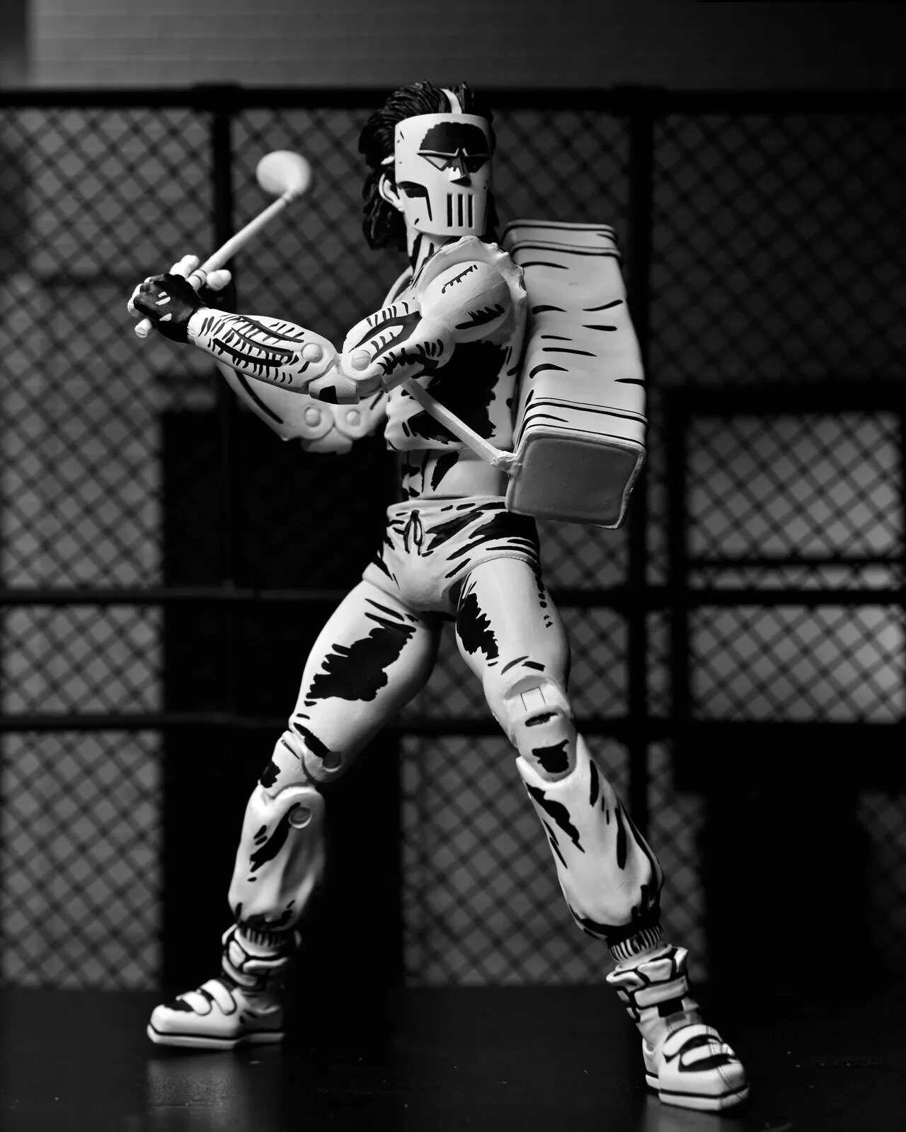 Teenage Mutant Ninja Turtles Casey Jones Black and White Action Figure Collectible 18 Teenage Mutant Ninja Turtles Casey Jones Black and White Action Figure Collectible