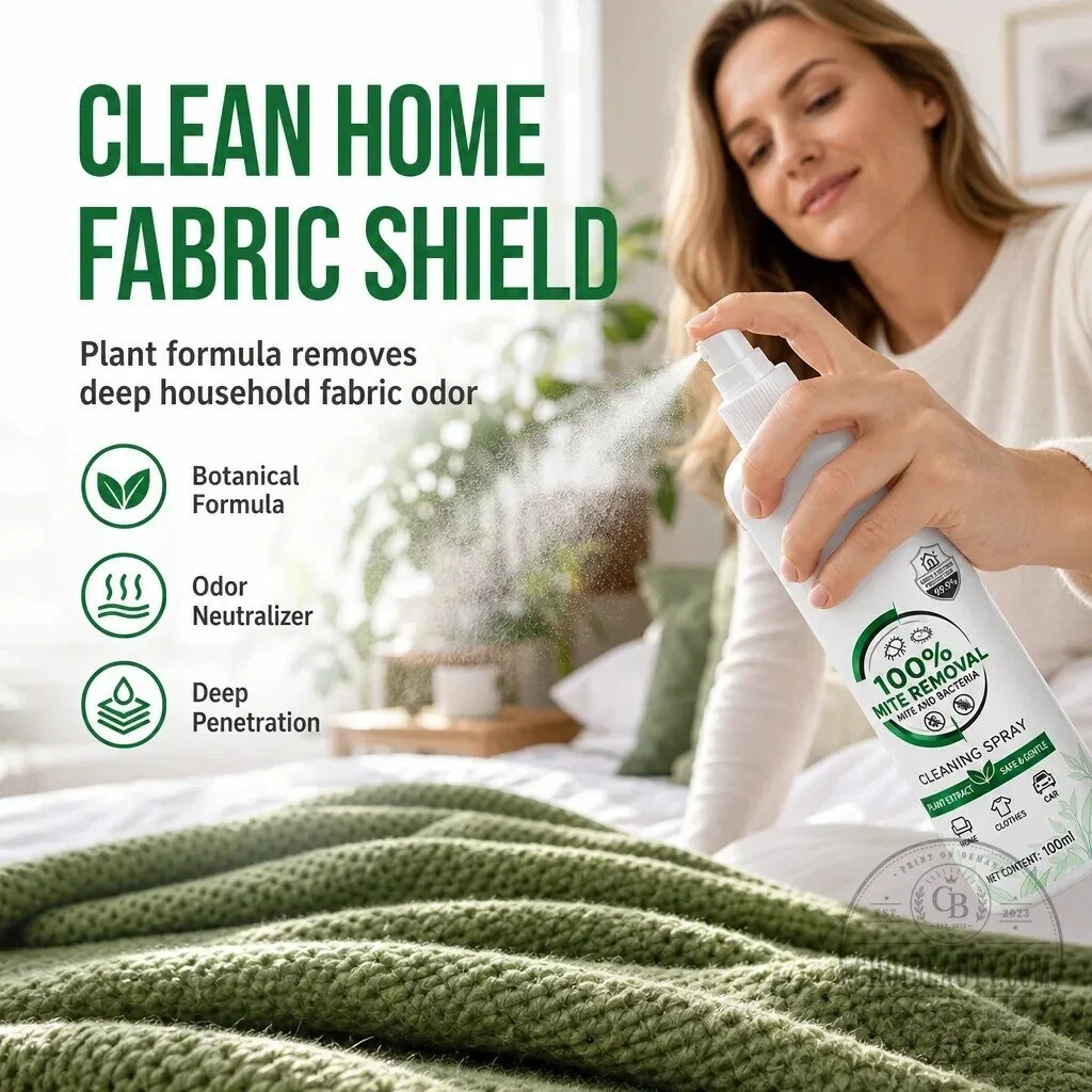 Plant Extract Fabric Dust Mite Removal Spray for Home and Clothes