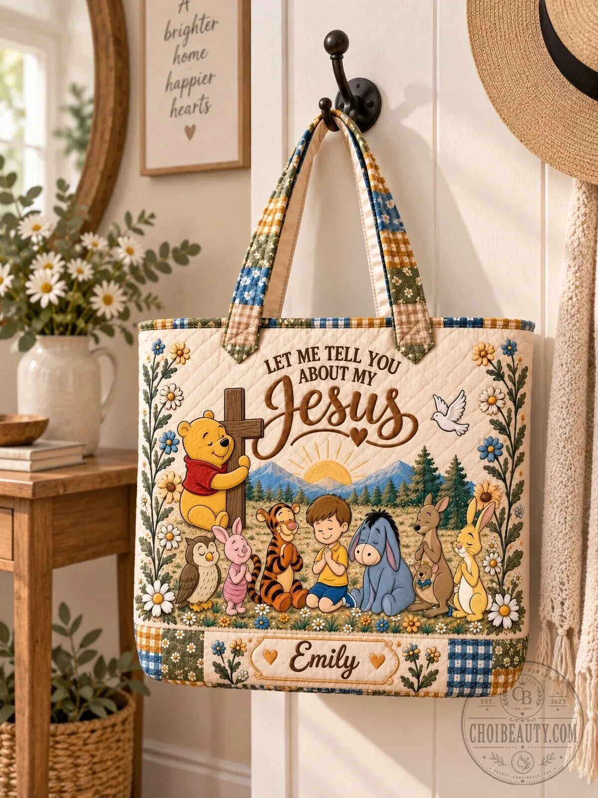 Let Me Tell You About My Jesus Winnie the Pooh and Friends Personalized Quilted Tote Bag 15 Let Me Tell You About My Jesus Winnie the Pooh and Friends Personalized Quilted Tote Bag