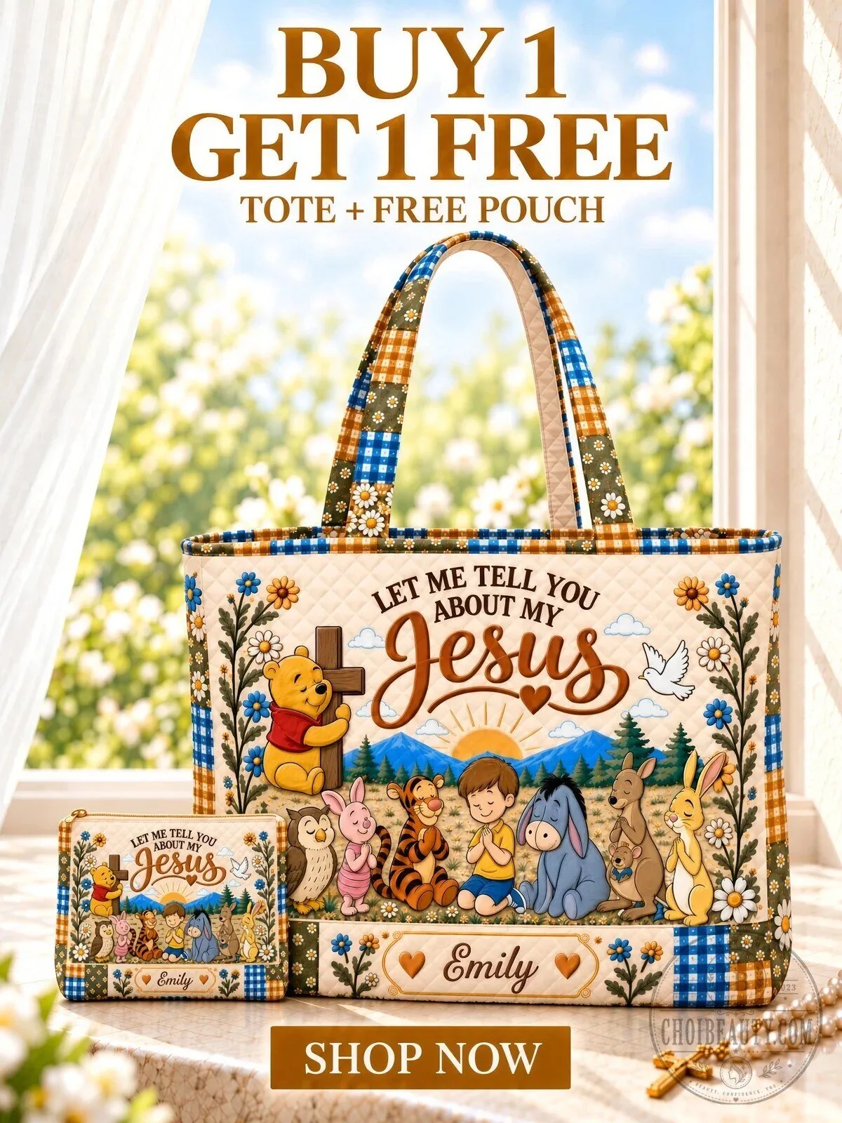 Let Me Tell You About My Jesus Winnie the Pooh and Friends Personalized Quilted Tote Bag 17 Let Me Tell You About My Jesus Winnie the Pooh and Friends Personalized Quilted Tote Bag