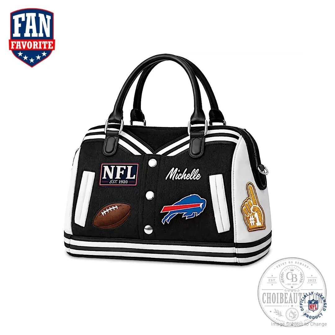 Buffalo Bills NFL Football Team Varsity Jacket Style Handbag