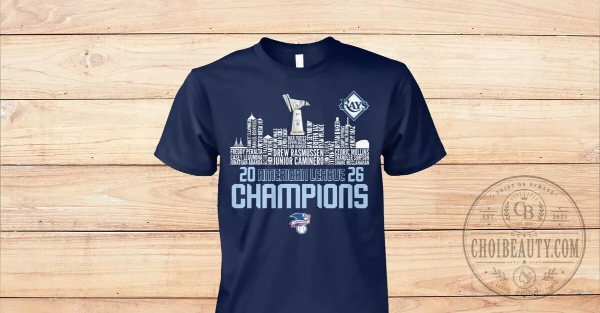 2026 American League Champions T-Shirt - Tampa Bay Rays Celebration Merchandise