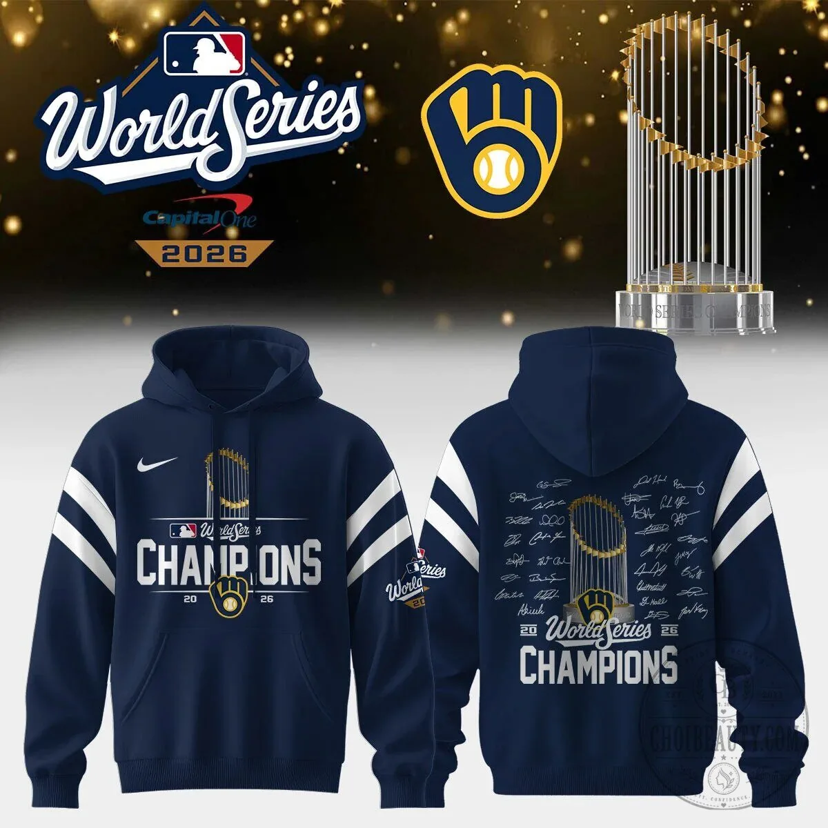2026 World Series Champions Navy Blue Hoodie for Milwaukee Brewers Fans 3 2026 World Series Champions Navy Blue Hoodie for Milwaukee Brewers Fans