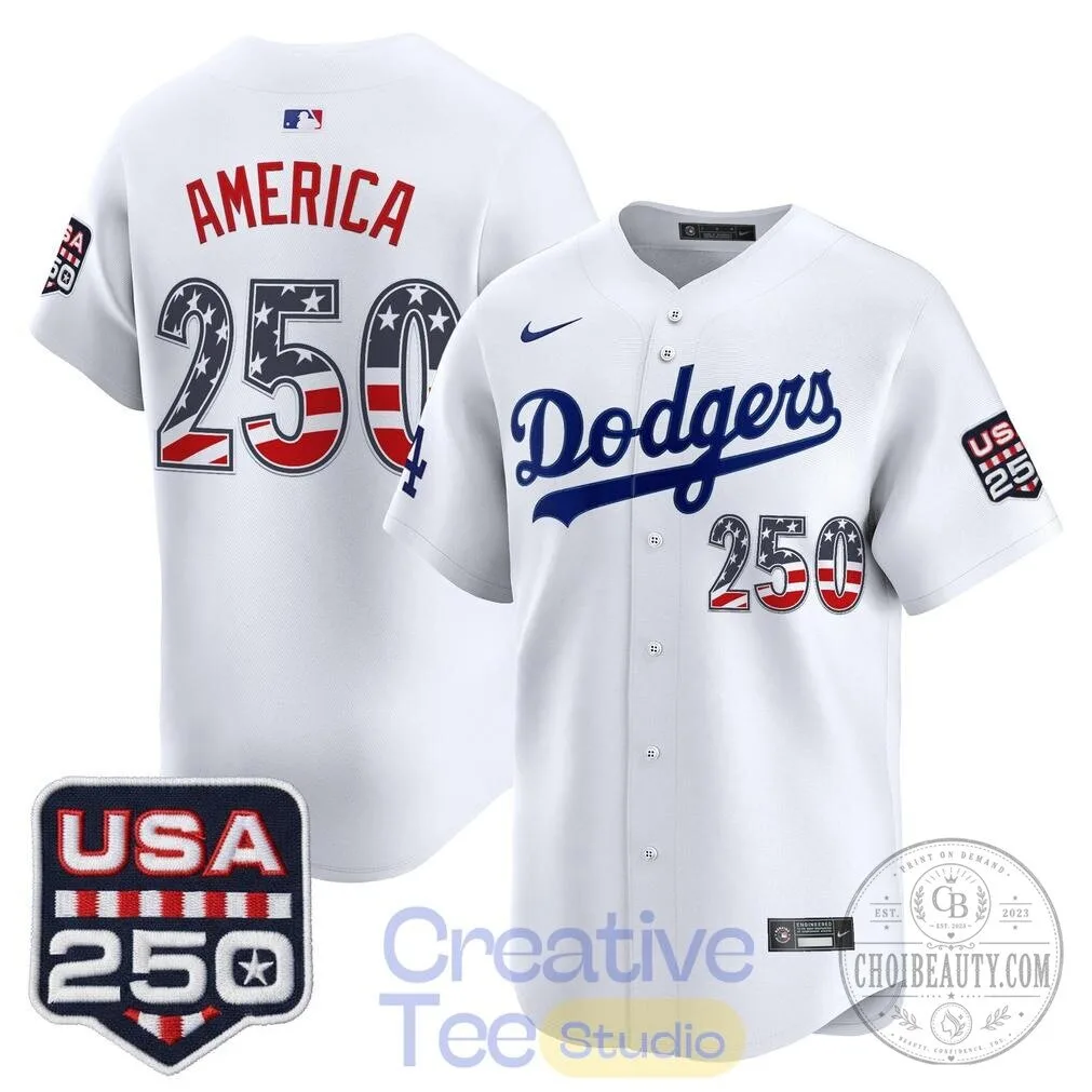 Los Angeles Dodgers America 250th Fourth of July Special Baseball Jersey 6 Los Angeles Dodgers America 250th Fourth of July Special Baseball Jersey