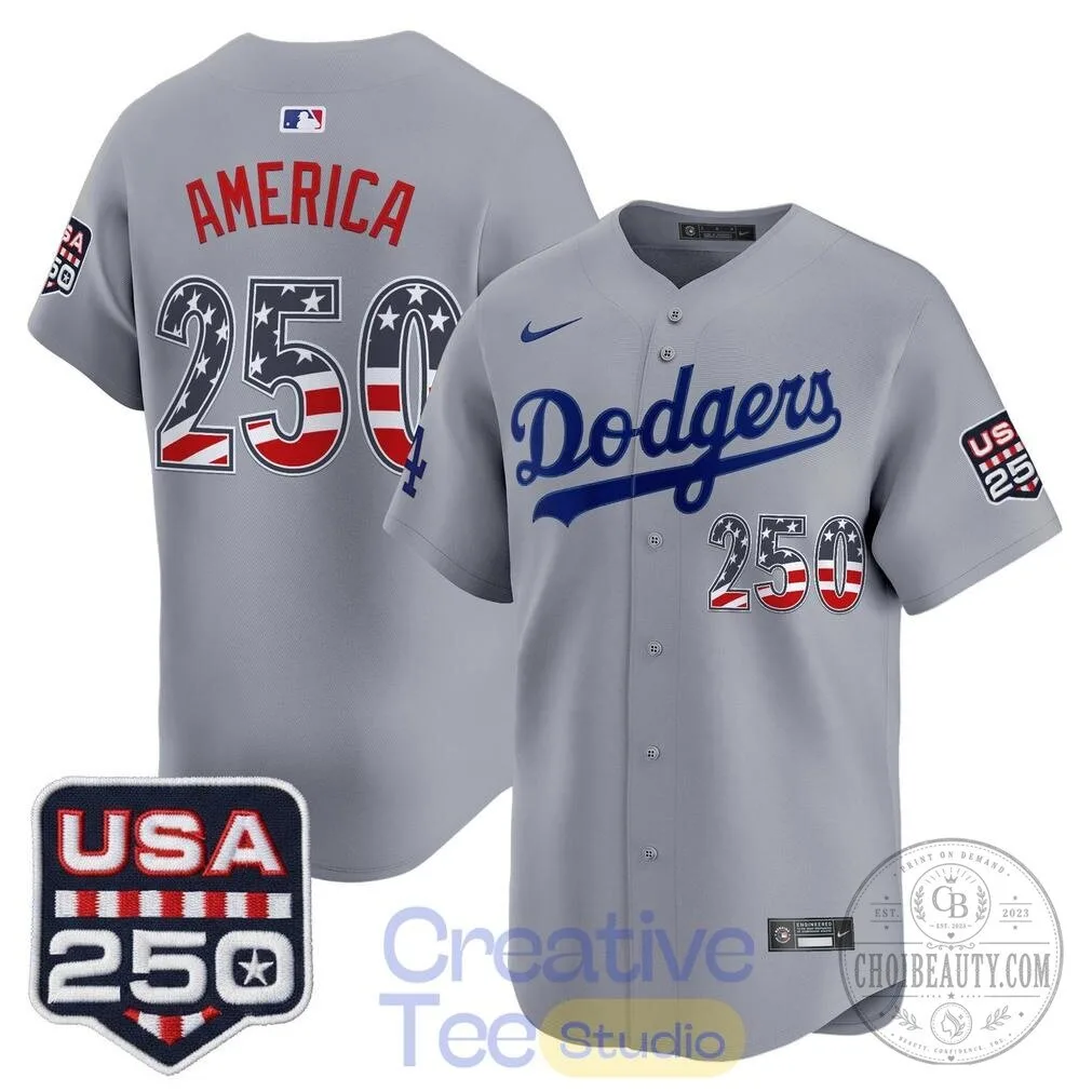 Los Angeles Dodgers America 250th Fourth of July Special Baseball Jersey 7 Los Angeles Dodgers America 250th Fourth of July Special Baseball Jersey