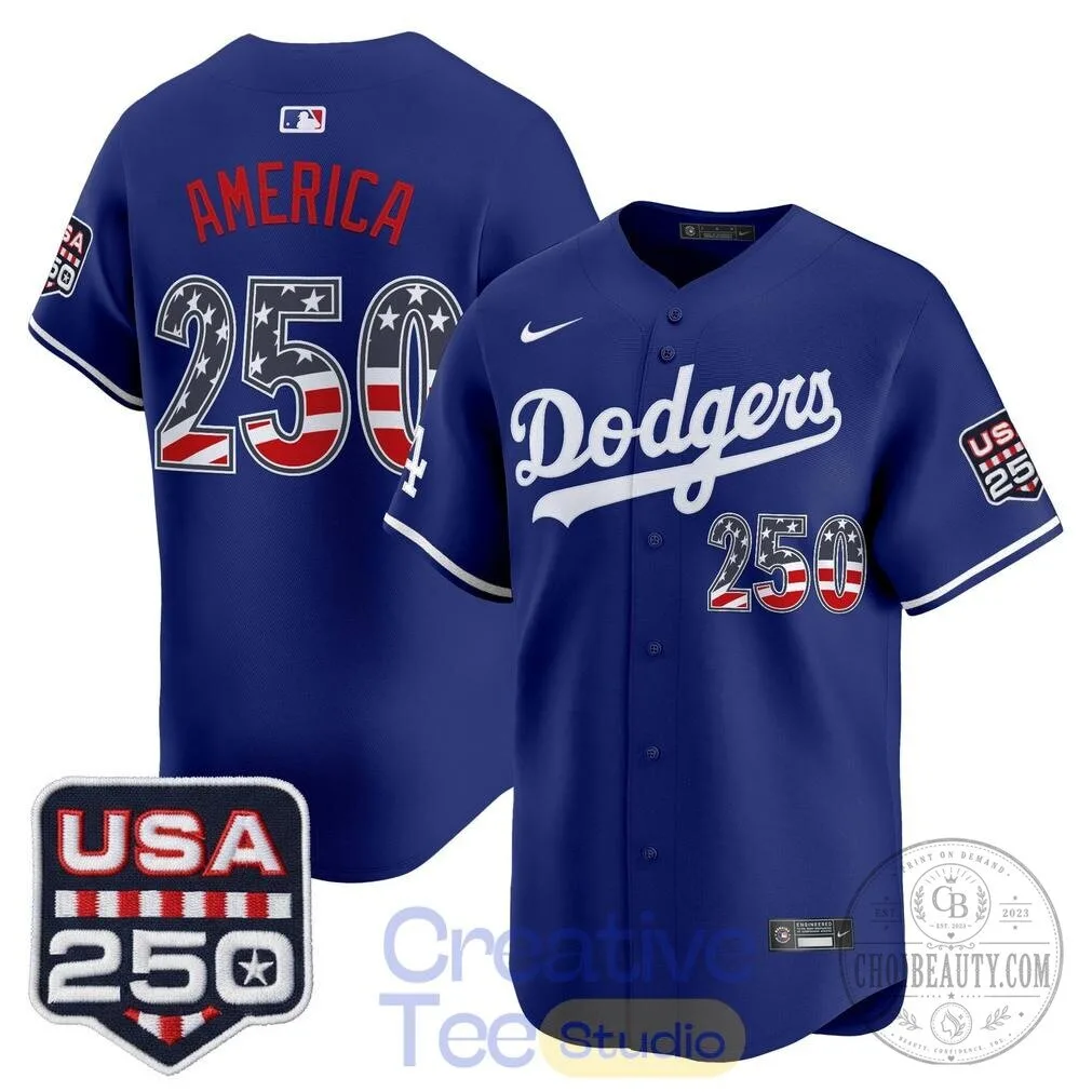 Los Angeles Dodgers America 250th Fourth of July Special Baseball Jersey 8 Los Angeles Dodgers America 250th Fourth of July Special Baseball Jersey